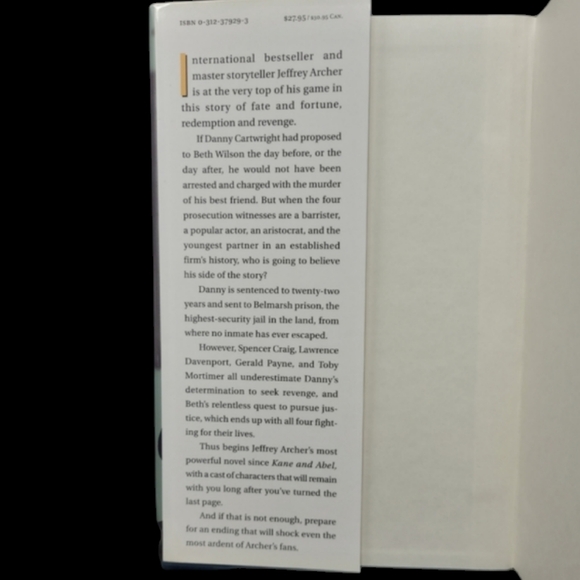 2008 "A PRISONER OF BIRTH" JEFFREY ARCHER #1 BESTSELLING AUTHOR - Picture 3 of 16